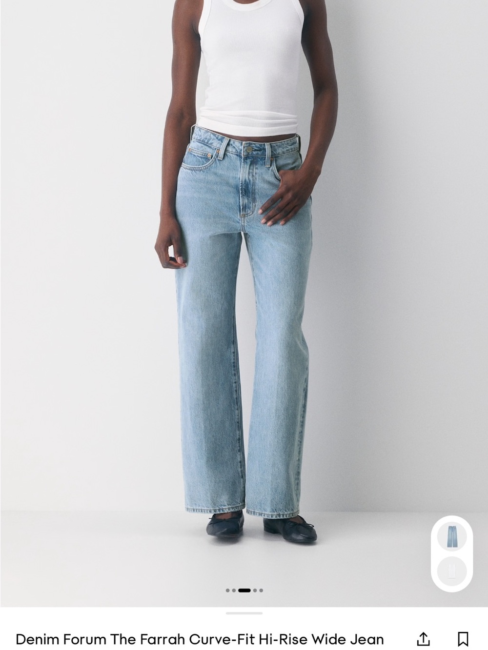 Aritzia Denim Forum Farrah Curve Hi-Rise Wide Leg Jeans
